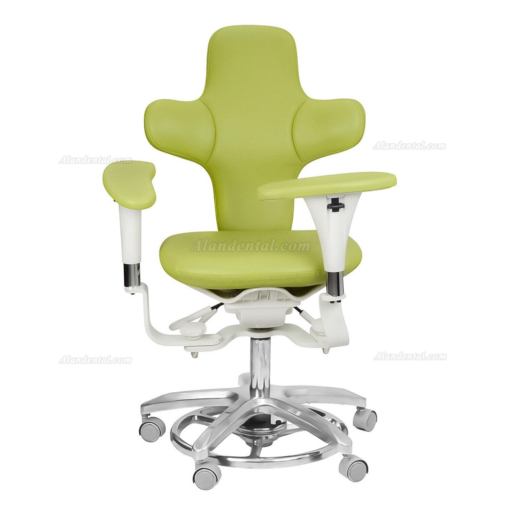 QIYUAN QY-MDS-E3 Dental Microscope Operator Stool Ergonomic Dentist Stool PU Leather Dynamic Seat